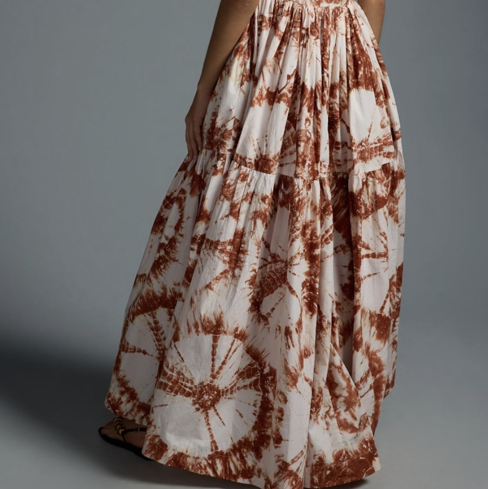 S/W/F Anthropology maxi v dress tie dye - Picture 2 of 16